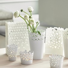 2 STÜCK RÄDER DESIGN NEU LUXUS WEISSHEITEN LICHTTÜTEN WINDLICHTER LATERNE EDEL