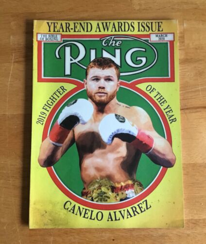 The Ring Boxing Magazine March 2020 Canelo Alvarez Cover No Label Newsstand - Imagen 1 de 2