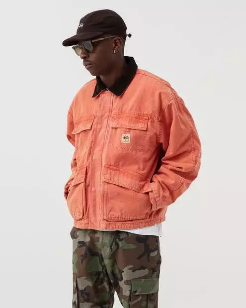 STUSSY WASHED CANVAS SHOP JACKET