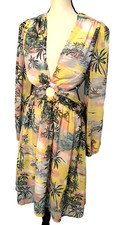 NWT NOVALUXE Sexy Cut Out Open Back Dess Tropical Print Sz 2X Party/Resort Wear