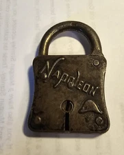 Antique Napoleon Padlock Story Lock chest trunk No Key