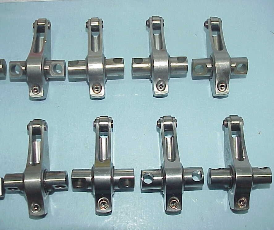 T & D Chevy R07.2 Stainless Steel Shaft Rockers Arms & Titanium Stands ...