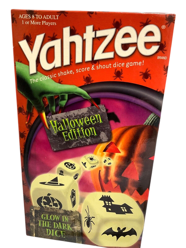 Yahtzee Halloween Edition Rare Glow in Dark Dice Game Hasbro 2007 No Score Pad - Picture 3 of 6