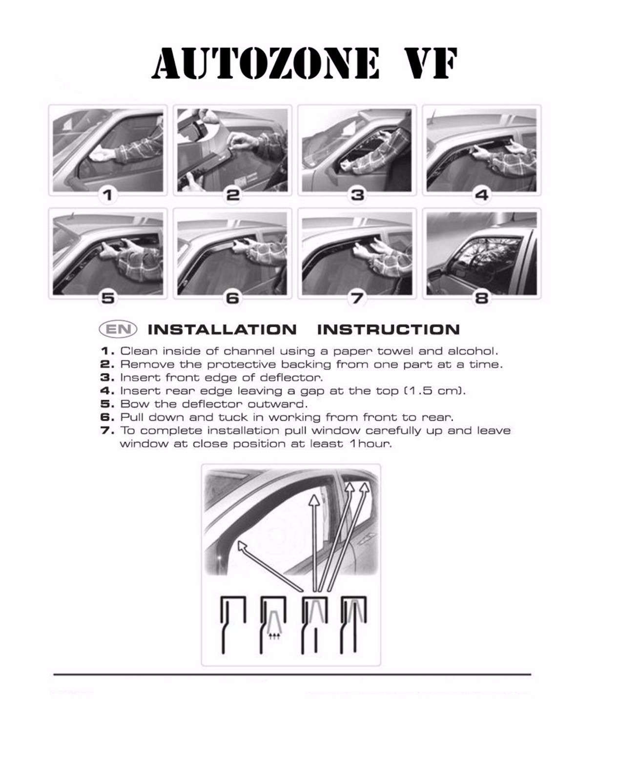 HEKO TINTED WIND DEFLECTORS for VAUXHALL CORSA D VXR mk3 3 Door 2006