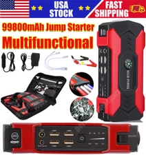 99800mAh Car Jump Starter Booster Jumper Power Box Bank Battery Charger Portable