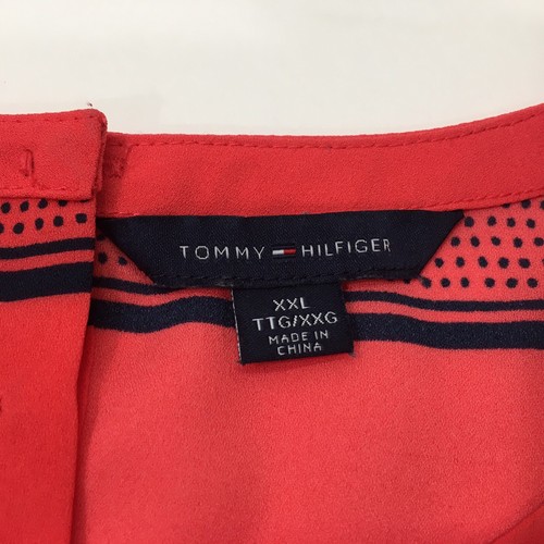 Tommy Hilfiger XXL Womens Red with Black Stripes Sleeveless Top Tunic - Picture 5 of 12