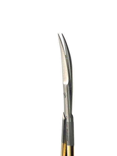 Surgery Iris Scissors 4.5" Curved + Straight Sharp -10PK Tungsten Carbide Insert - Picture 3 of 7