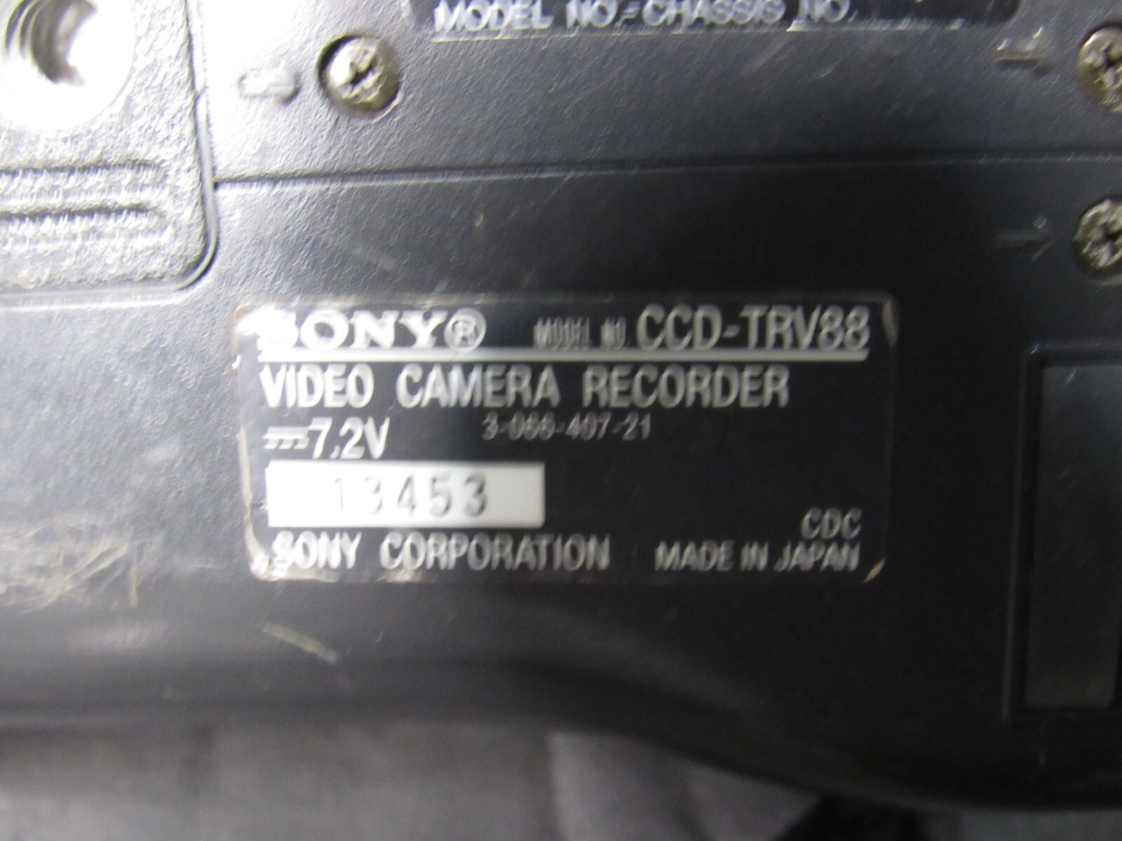 SONY Handycam Vision Video Hi8 CCDTRV88/ Parts Only eBay