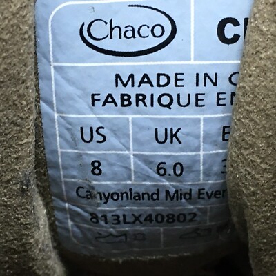 Chaco Canyonland Mid Waterproof Hiking Boots Shoes Womens Size 8