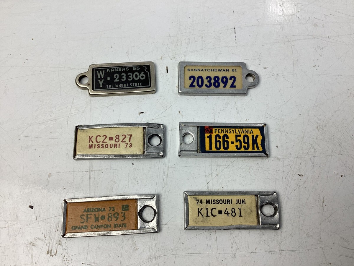 Vintage DAV Mini License Plate Keychains, Variety, Lot of 6 | eBay
