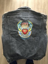 Love Ride 1994 Harley Vintage Rare Denim Jacket Small Amazing Glendale Ca Levis