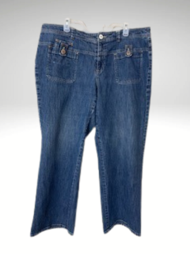 Vintage Tommy Hilfiger 2006 Jeans Womens 20W Blue Denim Straight Wide Leg