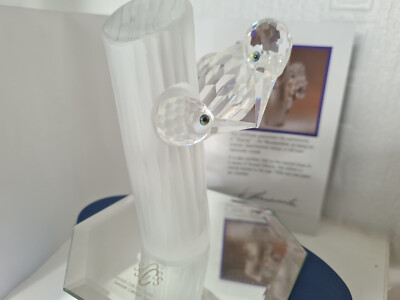 SWAROVSKI SCS 1988 PFLEGEN UND TEILEN ''SPECHT'' MIT SCS DISPLAY SPIEGEL