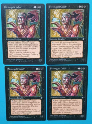 Magic the Gathering MTG Ice Age STROMGALD CABAL  X 4 (3 VLP/EX & 1 MP)  R 1995!
