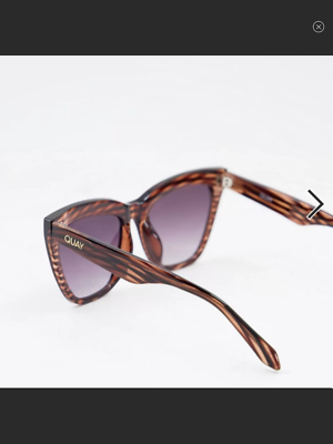 NEW! Quay For Keeps rare espresso striped sunglasses | eBay display picture 1