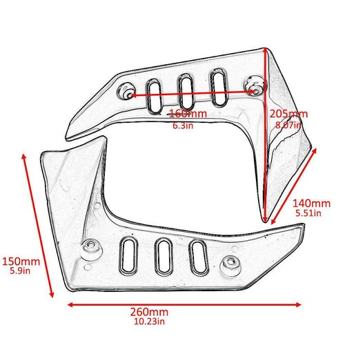 Left & Right Motorcycle Radiator Fairing Cover For Kawasaki Z750 2004-2006 MO - Picture 2 of 7