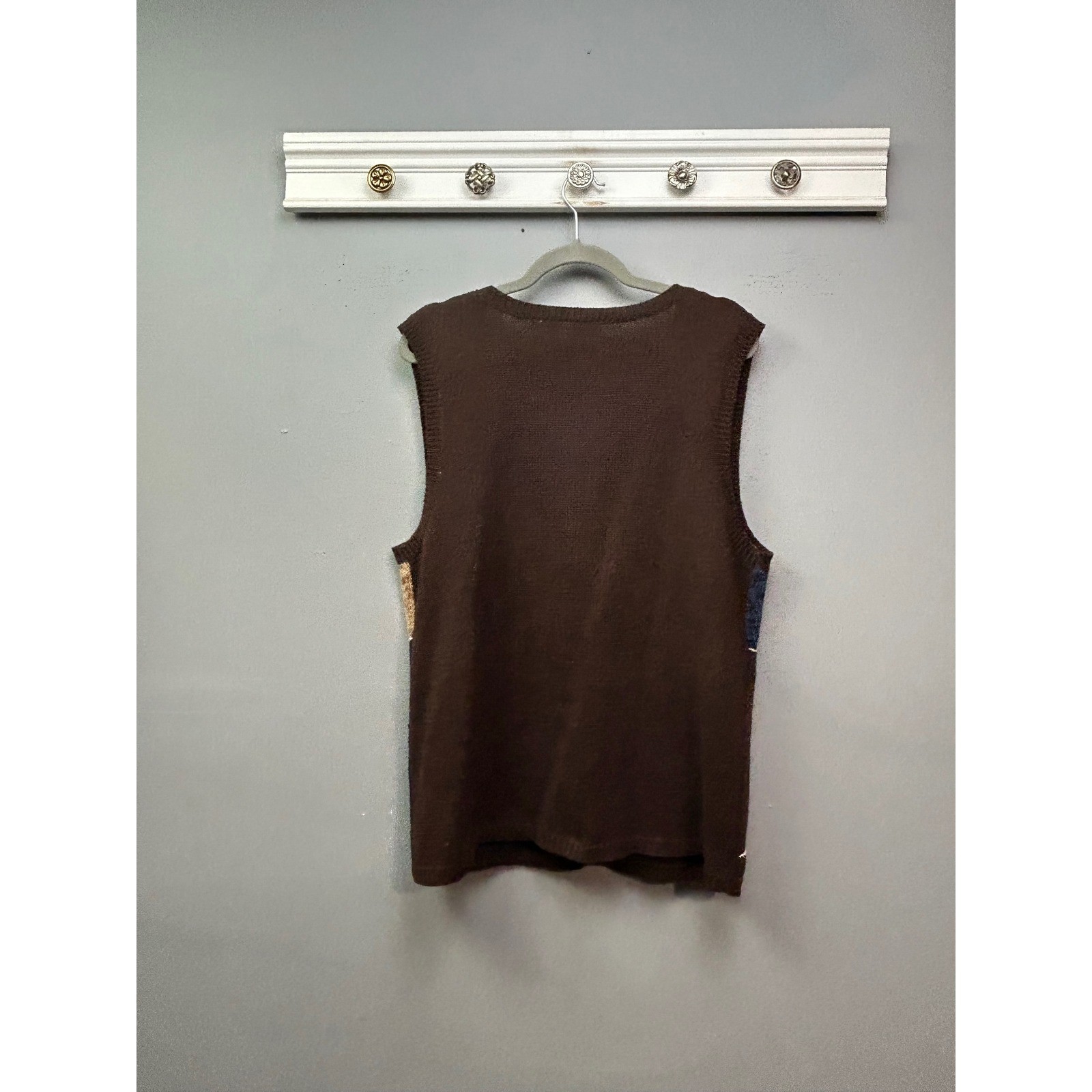 Capacity Autumn Harvest Patchwork Button Front Kn… - image 2