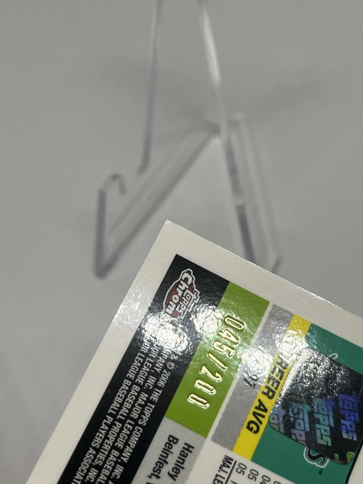 2006 Topps Chrome Black Refractor /200 Hanley Ramirez #352 Rookie Auto RC - Image 3 of 3