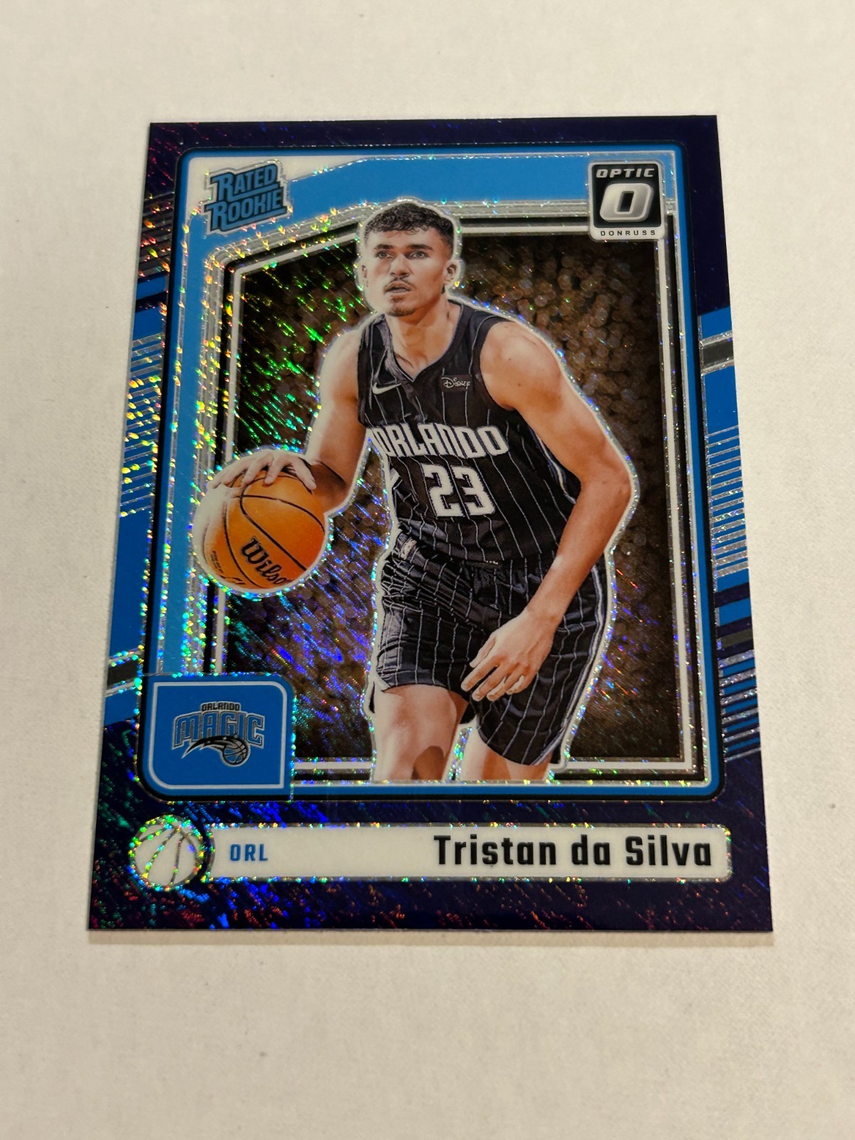 2024-25 DONRUSS OPTIC TRISTAN DA SILVA #260 PURPLE SHIMMER RATED ROOKIE SP TN2