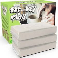 Premium Air Dry Clay for Kids - Natural Modeling Pottery Clay for Wheel, 3.3Lbs 