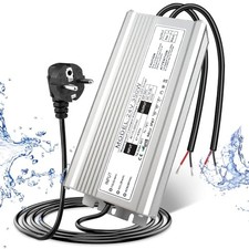 LightingWill LED Netzteil 24V 350W IP67 Trafo f&uuml;r Au&szlig;en mit Stecker