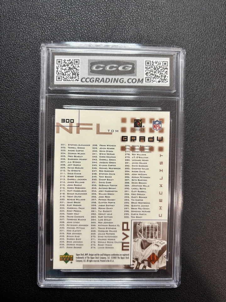 Tom Brady 2002 Upper Deck MVP CCG 10 - Imagem 2 de 2