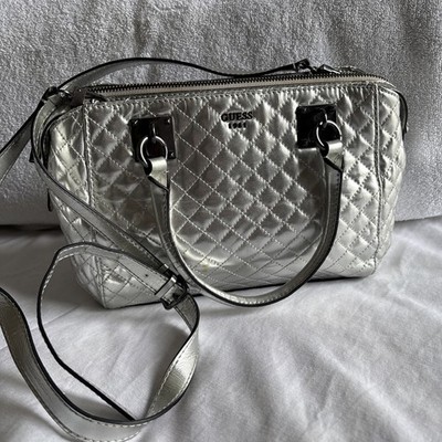 Vtg Guess Los Angeles 1981 Handbag Quilted Metallic 
