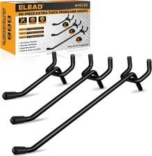 66-Piece 2/4/6 Inch Extra Thick Pegboard Hooks, Heavy Duty Peg Board Organizer A