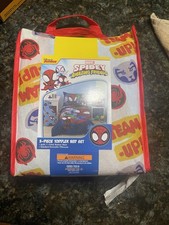 Disney 3 Pc Toddler Bedding, Comforter, Fitted Sheet, Pillowcase, Spider Man