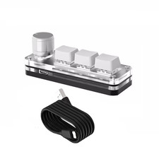 Macro Mechanical Keyboard RGB Mini Gaming Custom Programming Knob Keypads 3 Keys