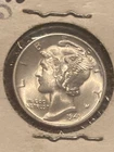 1943-D Mercury Dime, Full Split Bands, Solid Gem BU+ FSB, Nice Toning