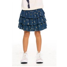Harry Potter x Chaser Ruffle Navy Skirt Skort Bolts  Glasses Girls 7 RARE
