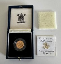 Royal Mint 1995 Gold Proof Half Sovereign Coin Boxed & CoA Sigma Tested 22ct