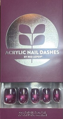 Red Aspen Acrylic Short Squoval, Innovative Inez
