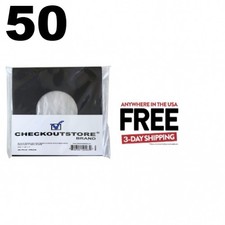 50 Paper Record Polylined With Hole for 7" Vinyl 45 RPM Inner Sleeves 1-3 DAYS