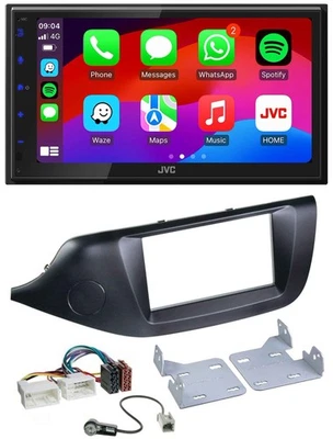 JVC Bluetooth USB MP3 2DIN DAB Autoradio für Kia Ceed (ab 12) schwarz - Bild 1 von 4