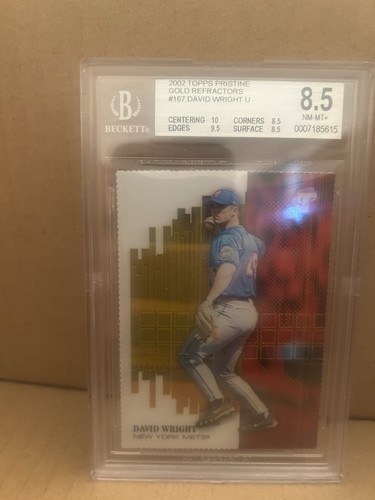 David Wright [Gold Refractor] #167 2002 Topps Pristine card