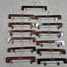 Vintage Polo Ralph Lauren Wood Hangers Lot 13 Bottoms Pants Skirt Brown Walnut