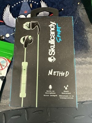 Skullcandy - Method Wired In-Ear Headphones - Black/Mint/Swirl
