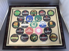 Milk Cap Set 23 Las Vegas Hotels Framed Limited Edition Pogs 1993/1994 Vintage