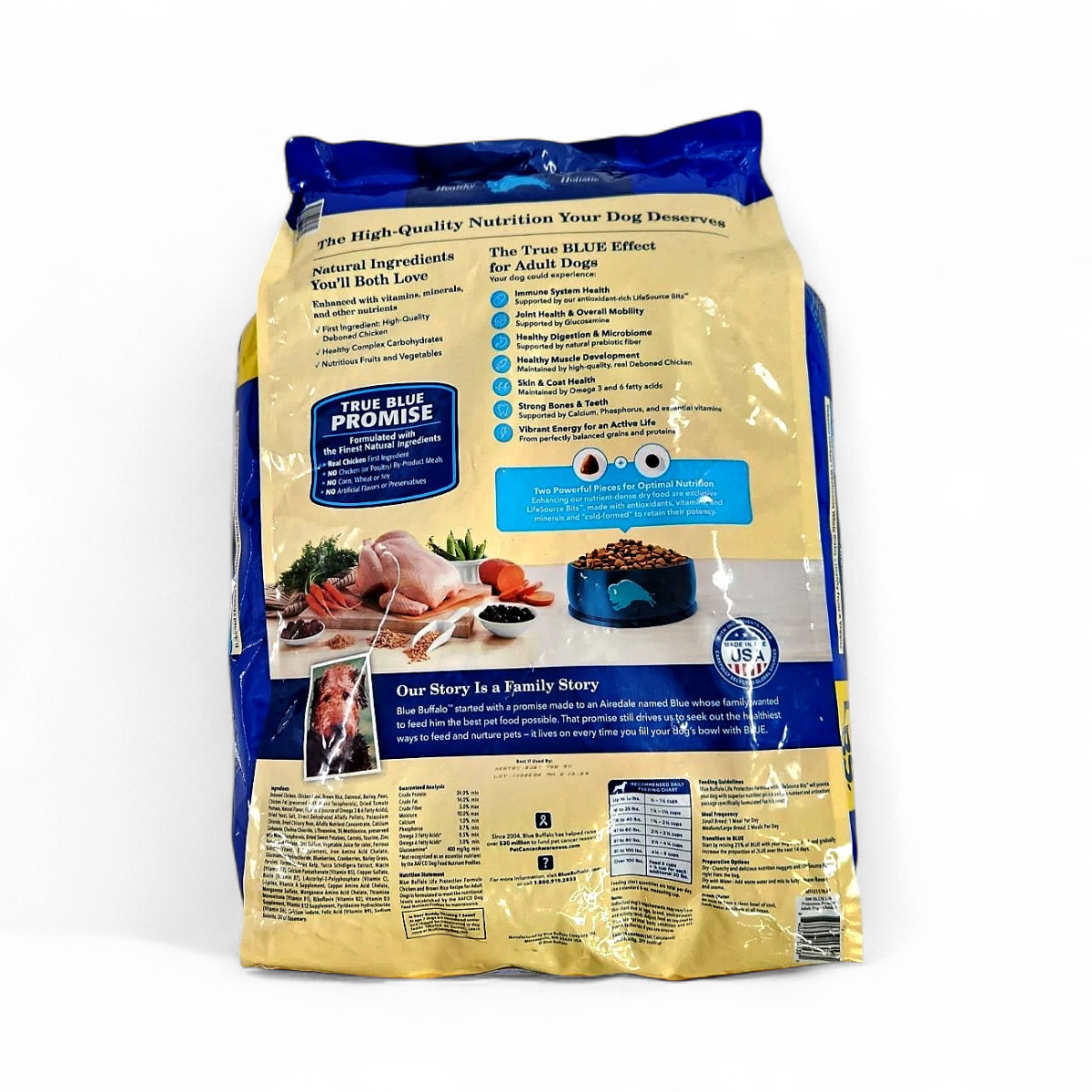 Blue Buffalo Life Protection Adult Dry Dog Food, Chicken and Brown Rice - 38 lbs