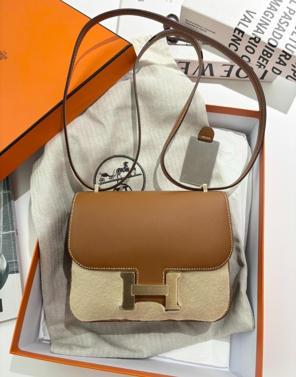 New Hermes Constance Mini 18 Miroir Gold Epsom Brushed Gold
