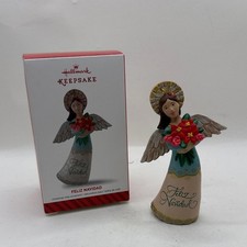 Hallmark Feliz Navidad Angel Flowers Christmas Ornament Collectible Decor