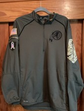 Washington Redskins Nike On Field  Salute To Service  Zip Pullover. Size L 