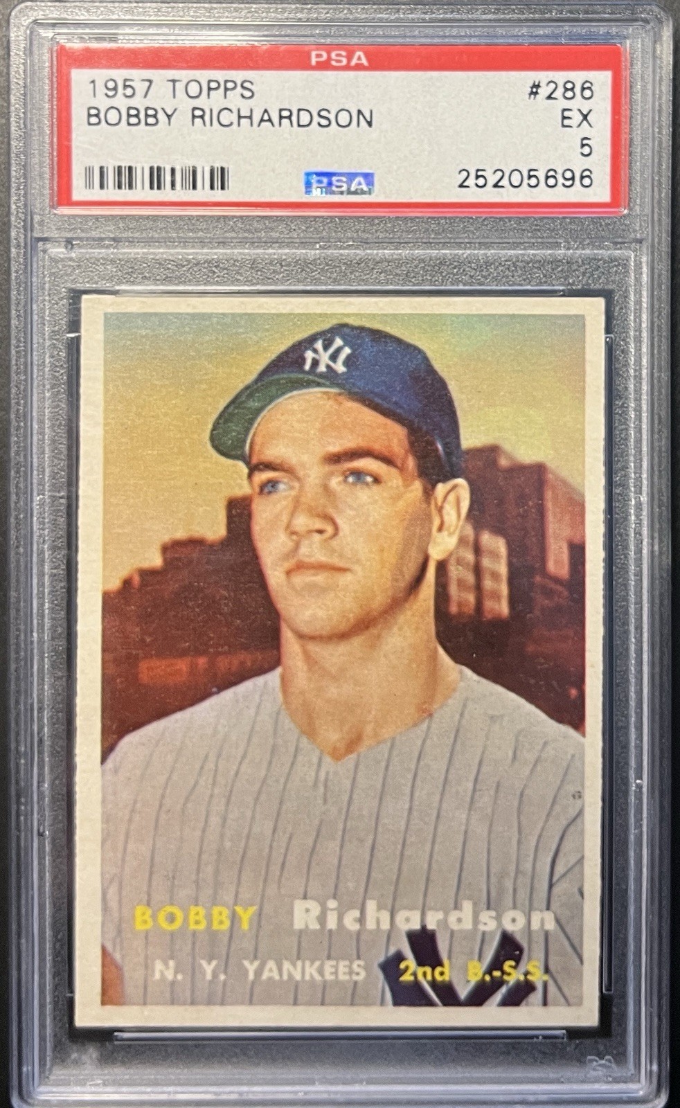 1957 Topps Bobby Richardson RC #286 PSA 5 New York Yankees - Presents NRMT!