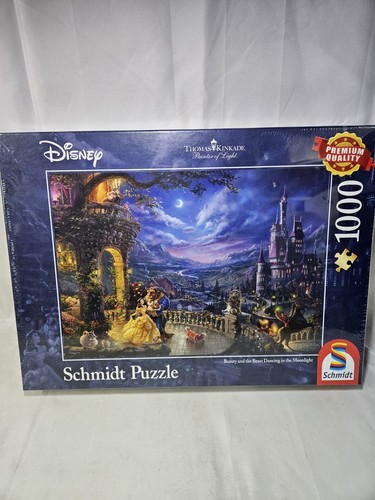 Disney Beauty and the Beast Puzzle Thomas Kinkade 1000pc Puzzle Brand New