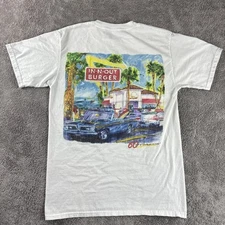 Hanes In-N-Out Burger White Beefy Las Vegas Nevada Short Sleeve Shirt Size Small