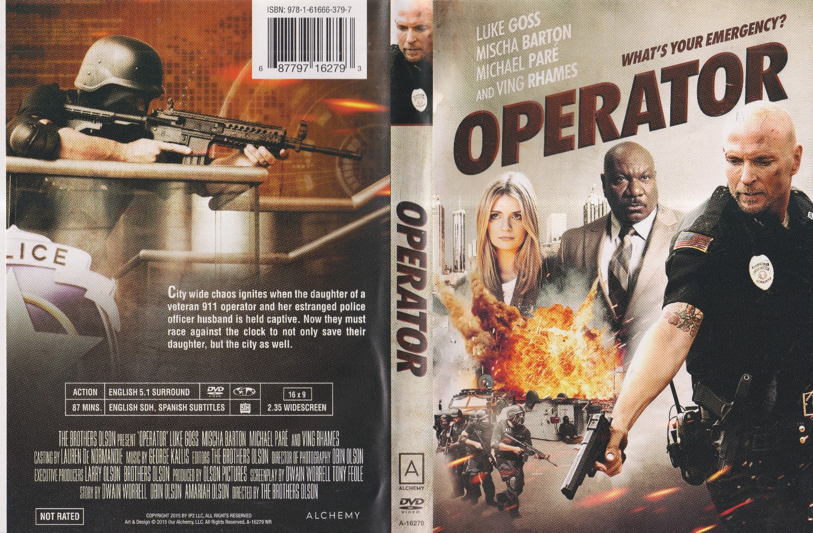Operator - Luke Goss / Ving Rhames (DVD, 2015) W/Case