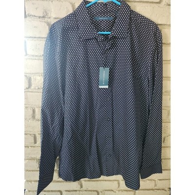 NWT Perry Ellis Mens Long Sleeve Button Down Shirt
