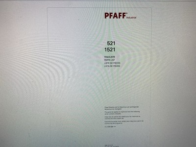 Pfaff 521 1521 Manual  Digital